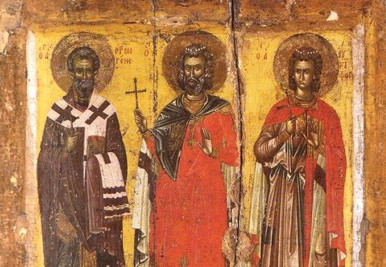 ΟΙ ΑΓΙΟΙ ΜΑΡΤΥΡΕΣ ΜΗΝΑΣ Ο ΚΑΛΛΙΚΕΛΑΔΟΣ, ΕΡΜΟΓΕΝΗΣ ΚΑΙ ΕΥΓΡΑΦΟΣ