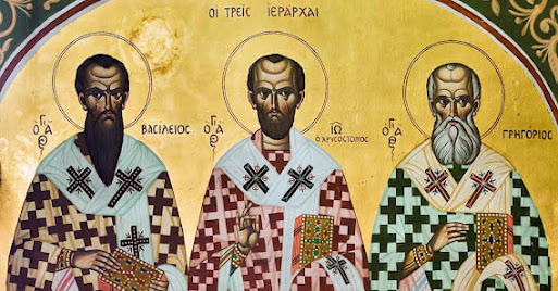 ΟΙ ΟΙΚΟΥΜΕΝΙΚΟΙ ΠΑΤΕΡΕΣ ΚΑΙ ΔΙΔΑΣΚΑΛΟΙ ΤΗΣ ΕΚΚΛΗΣΙΑΣ ΤΡΕΙΣ ΙΕΡΑΡΧΑΙ ΒΑΣΙΛΕΙΟΣ Ο ΜΕΓΑΣ, ΓΡΗΓΟΡΙΟΣ Ο ΘΕΟΛΟΓΟΣ ΚΑΙ ΙΩΑΝΝΗΣ ΧΡΥΣΟΣΤΟΜΟΣ